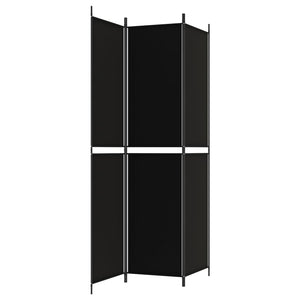 Galleria Design 3-Panel Room Divider Black 150x220 cm Fabric