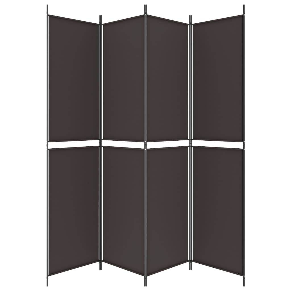 Galleria Design 4-Panel Room Divider Brown 200x220 cm Fabric