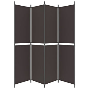 Galleria Design 4-Panel Room Divider Brown 200x220 cm Fabric