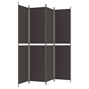 Galleria Design 4-Panel Room Divider Brown 200x220 cm Fabric