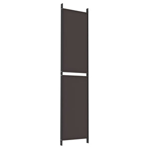 Galleria Design 4-Panel Room Divider Brown 200x220 cm Fabric