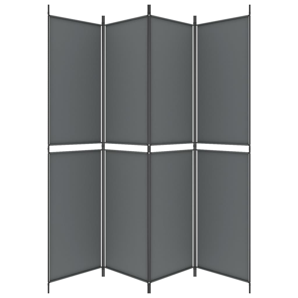 Galleria Design 4-Panel Room Divider Anthracite 200x220 cm Fabric