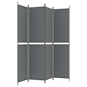 Galleria Design 4-Panel Room Divider Anthracite 200x220 cm Fabric