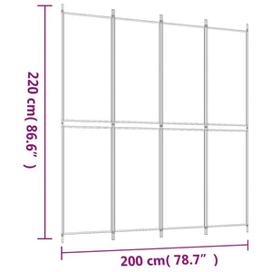 Galleria Design 4-Panel Room Divider Anthracite 200x220 cm Fabric