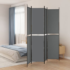 Galleria Design 4-Panel Room Divider Anthracite 200x220 cm Fabric