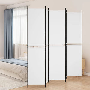 Galleria Design 5-Panel Room Divider White 250x220 cm Fabric