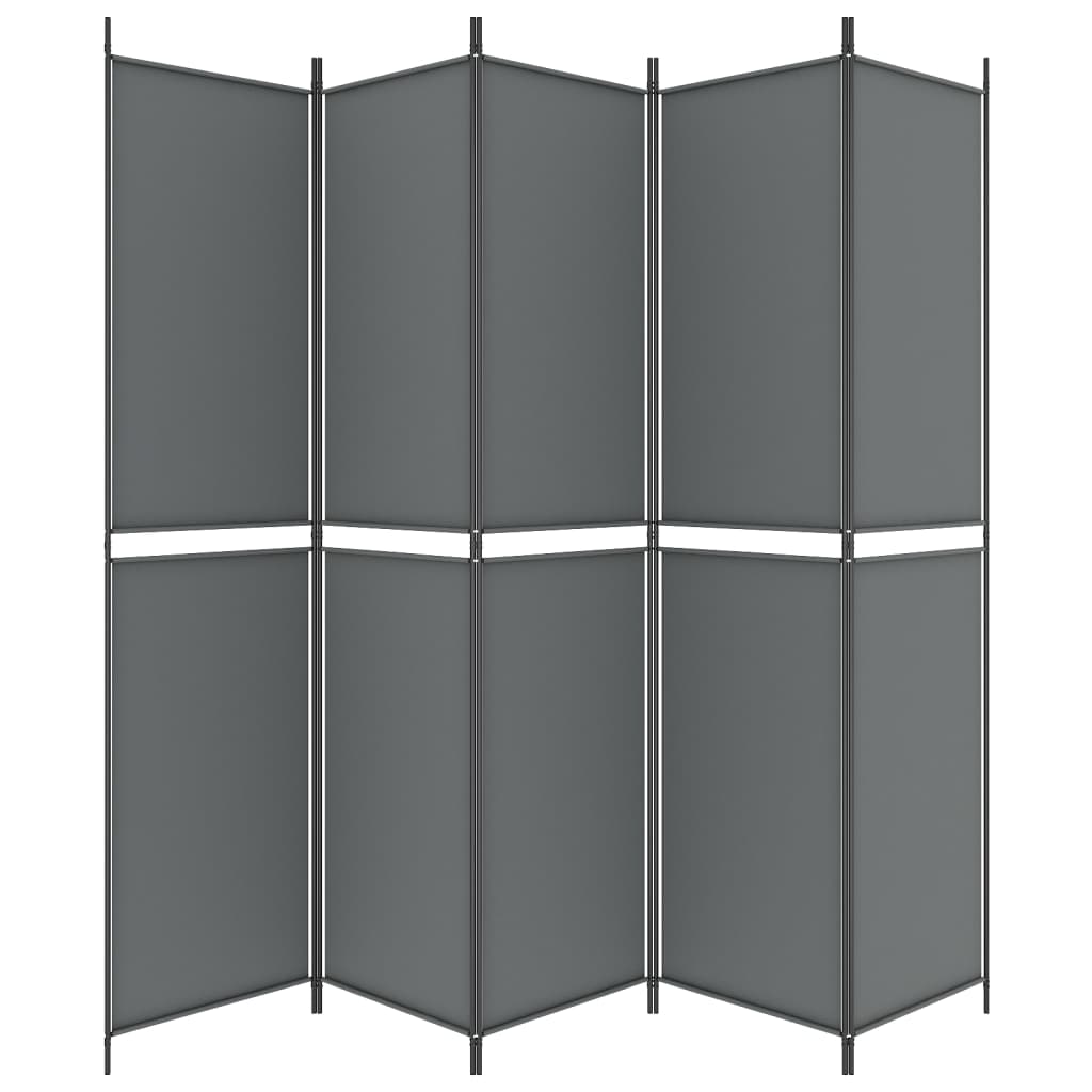 Galleria Design 5-Panel Room Divider Anthracite 250x220 cm Fabric