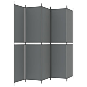 Galleria Design 5-Panel Room Divider Anthracite 250x220 cm Fabric