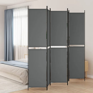 Galleria Design 5-Panel Room Divider Anthracite 250x220 cm Fabric