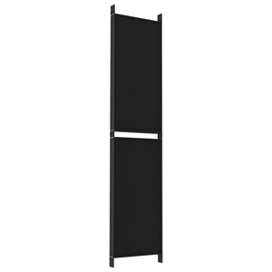 Galleria Design 5-Panel Room Divider Black 250x220 cm Fabric