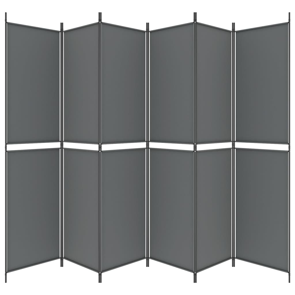 Galleria Design 6-Panel Room Divider Anthracite 300x220 cm Fabric