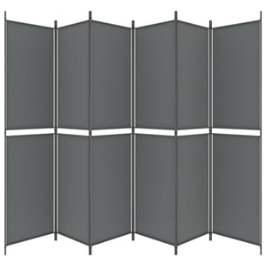 Galleria Design 6-Panel Room Divider Anthracite 300x220 cm Fabric