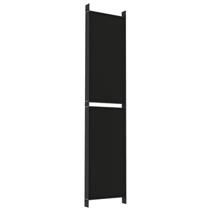 Galleria Design 6-Panel Room Divider Black 300x220 cm Fabric