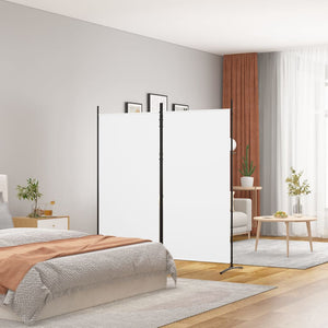 Galleria Design 2-Panel Room Divider White 175x180 cm Fabric