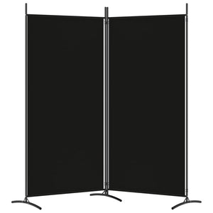 Galleria Design 2-Panel Room Divider Black 175x180 cm Fabric