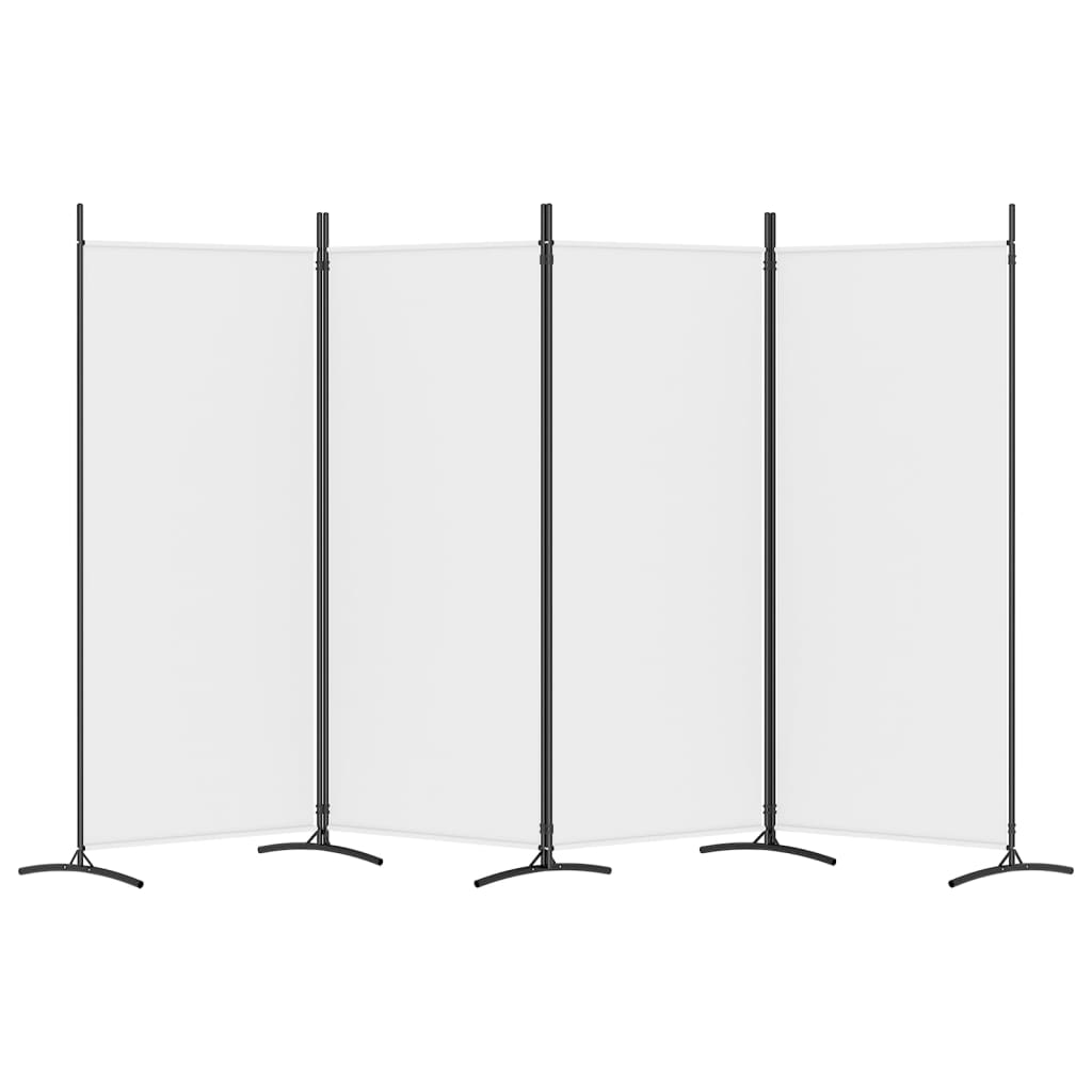 Galleria Design 4-Panel Room Divider White 346x180 cm Fabric