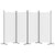 Galleria Design 4-Panel Room Divider White 346x180 cm Fabric