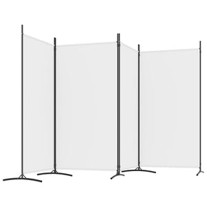 Galleria Design 4-Panel Room Divider White 346x180 cm Fabric