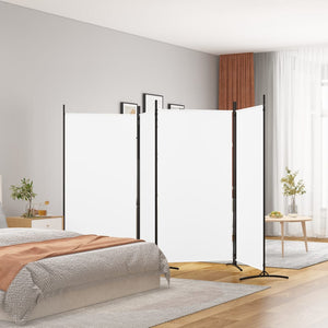 Galleria Design 4-Panel Room Divider White 346x180 cm Fabric