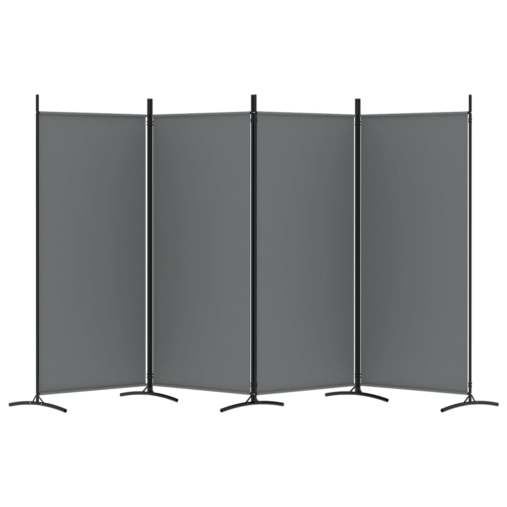 Galleria Design 4-Panel Room Divider Anthracite 346x180 cm Fabric