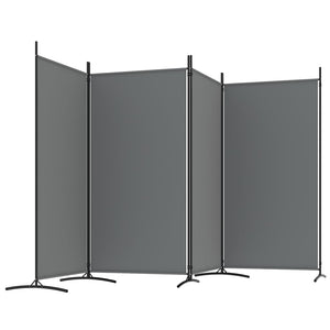 Galleria Design 4-Panel Room Divider Anthracite 346x180 cm Fabric