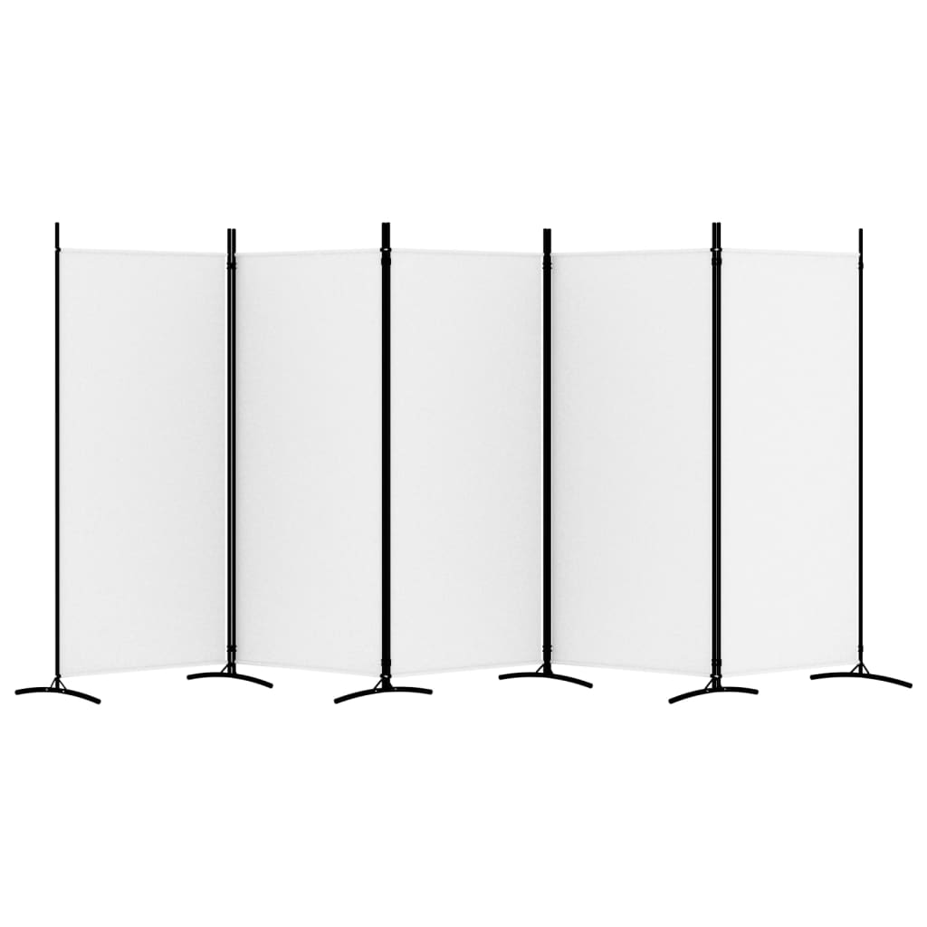 Galleria Design 5-Panel Room Divider White 433x180 cm Fabric