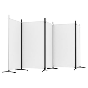 Galleria Design 5-Panel Room Divider White 433x180 cm Fabric