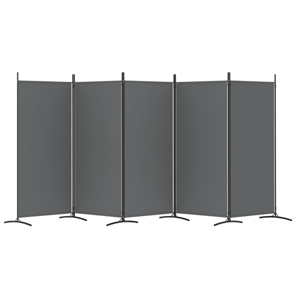 Galleria Design 5-Panel Room Divider Anthracite 433x180 cm Fabric