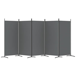 Galleria Design 5-Panel Room Divider Anthracite 433x180 cm Fabric