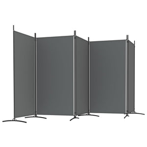 Galleria Design 5-Panel Room Divider Anthracite 433x180 cm Fabric