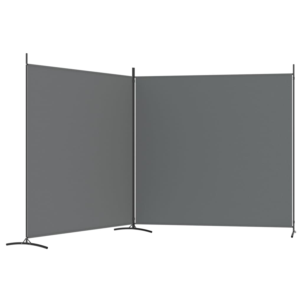 Galleria Design 2-Panel Room Divider Anthracite 348x180 cm Fabric