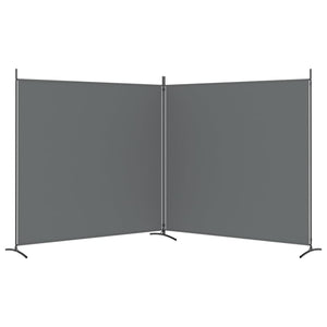 Galleria Design 2-Panel Room Divider Anthracite 348x180 cm Fabric