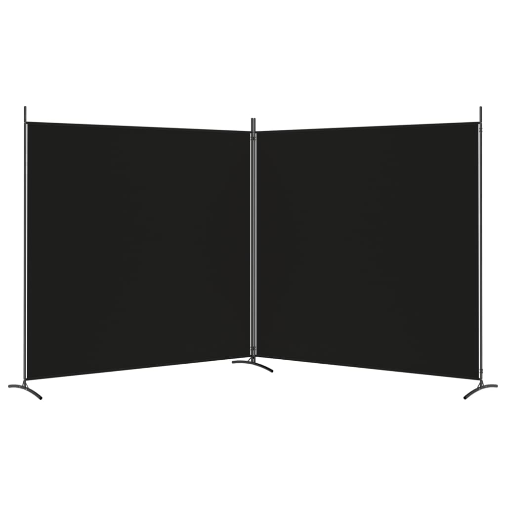 Galleria Design 2-Panel Room Divider Black 348x180 cm Fabric