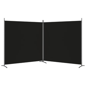 Galleria Design 2-Panel Room Divider Black 348x180 cm Fabric