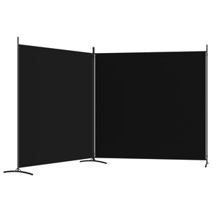 Galleria Design 2-Panel Room Divider Black 348x180 cm Fabric