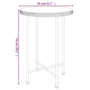 Galleria Design Dining Table Black Ø50 cm Tempered Glass and Steel