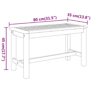 Galleria Design Garden Bench 180x35x45 cm Solid Wood Acacia