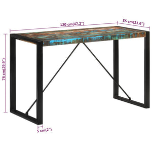 Galleria Design Dining Table 120x55x76 cm Solid Wood Reclaimed