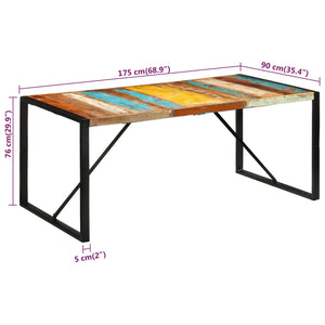 Galleria Design Dining Table 120x55x76 cm Solid Wood Reclaimed