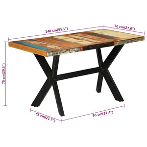 Galleria Design Dining Table 120x55x76 cm Solid Wood Reclaimed