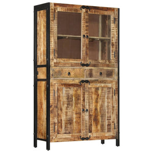 Galleria Design Highboard 100x40x175 cm Solid Rough Wood Mango