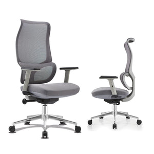 Ergonomic White Workspace Chair with Lumbar Support