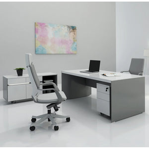 Elegant Rectangular Executive Desk (Whitout Side Table)