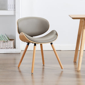 European Bentwood modern luxury leather dining chair back, beetle shape