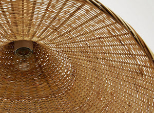 Hand woven bamboo lamp