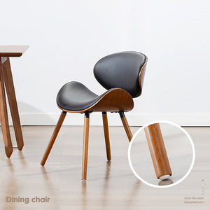 European Bentwood modern luxury leather dining chair back, beetle shape