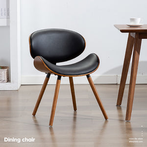 European Bentwood modern luxury leather dining chair back, beetle shape