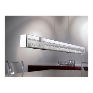 Cardito Modern Chrome LED Island Light with Diamonds