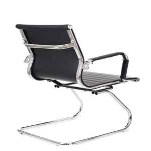 Conference Chair Leo Chrome PU Black