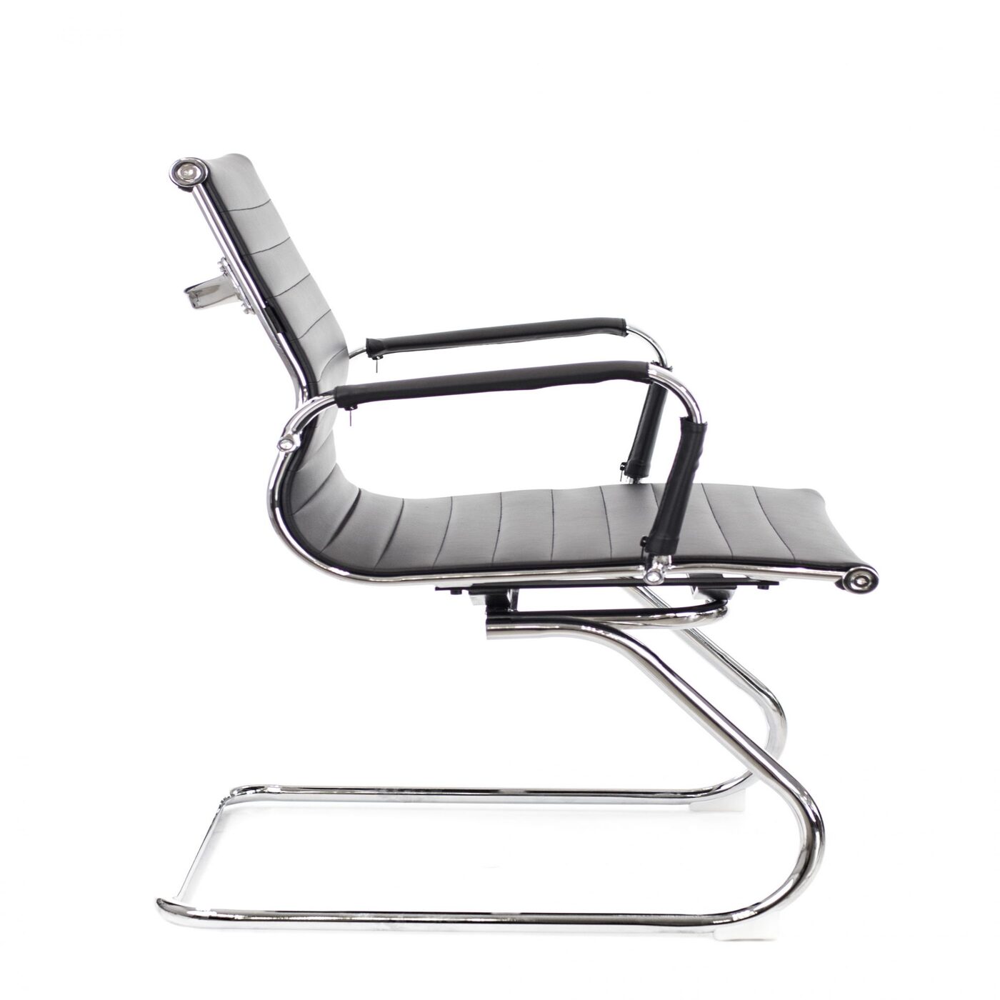 Conference Chair Leo Chrome PU Black